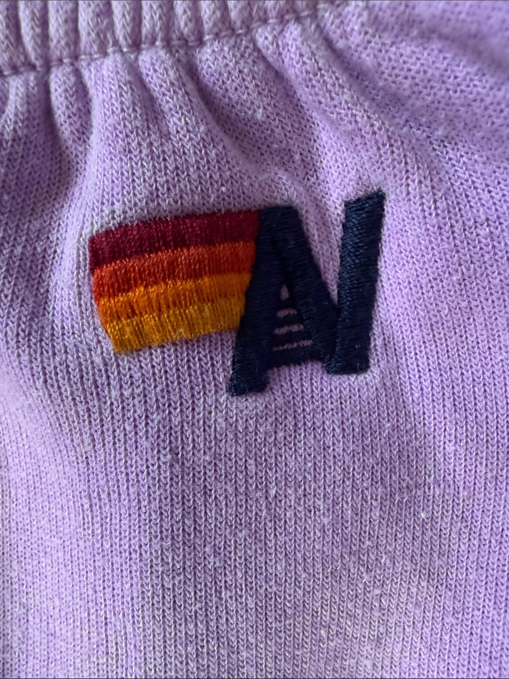 Aviator Nation Lilac Sweatpants with Accent Logo - Picture 3 of 3